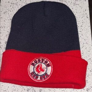STARTER Navy and Red Beanie OG BOSTON RED SOX BEANIE